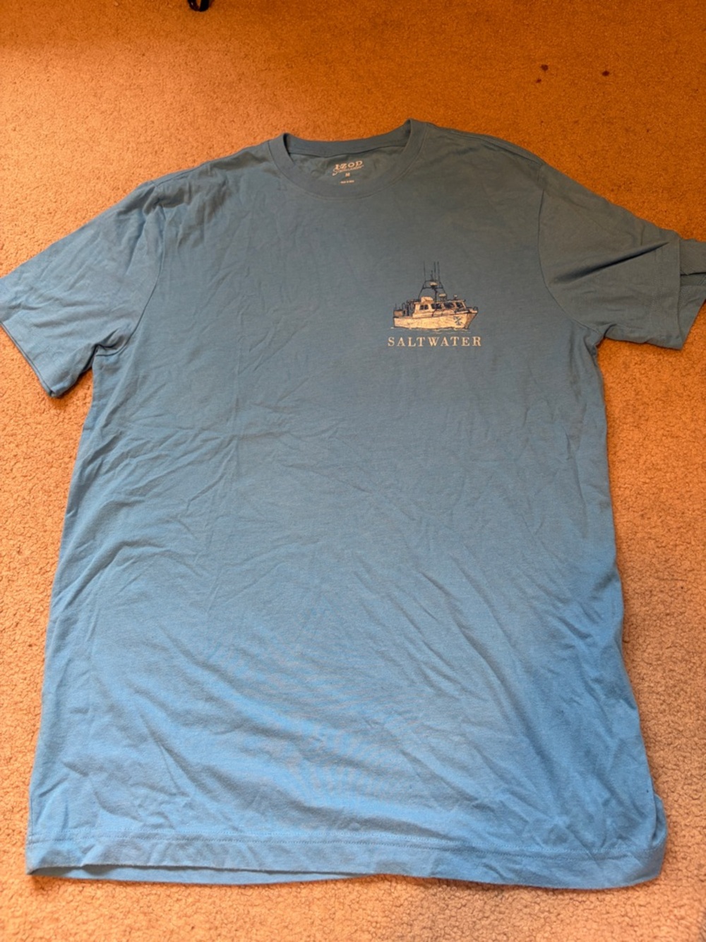 Izod Short-Sleeve Saltwater Graphic Light Blue T-shirt